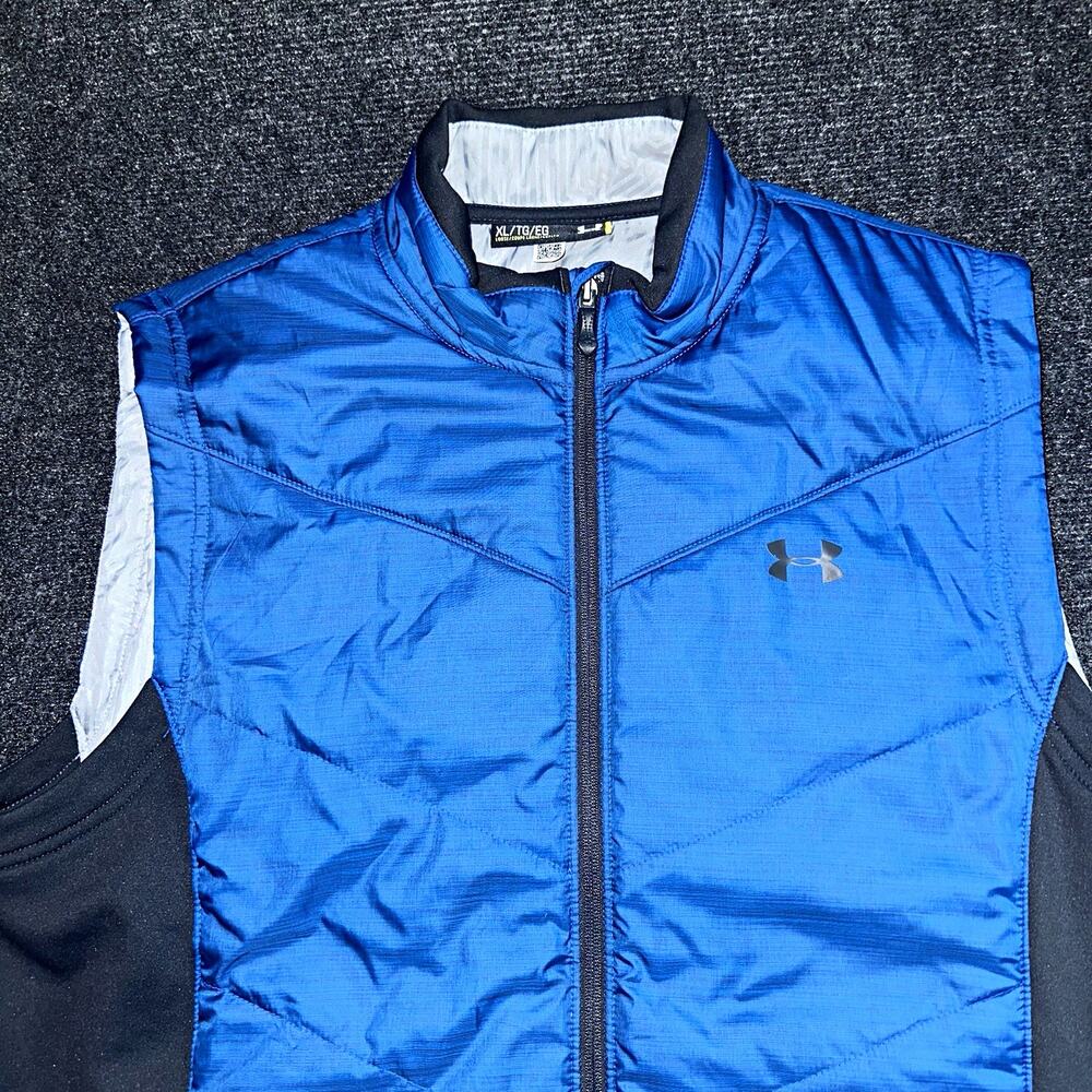 Puffer Under Armour Vest Mens XL ColdGear Infrared Reactor Blue PrimaLoft UA